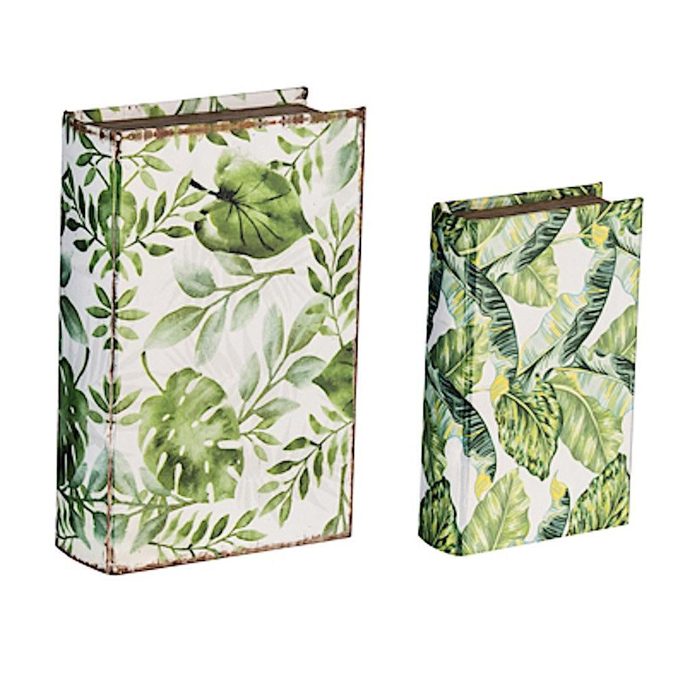 Set of 2 Tropical Book Boxes 44103