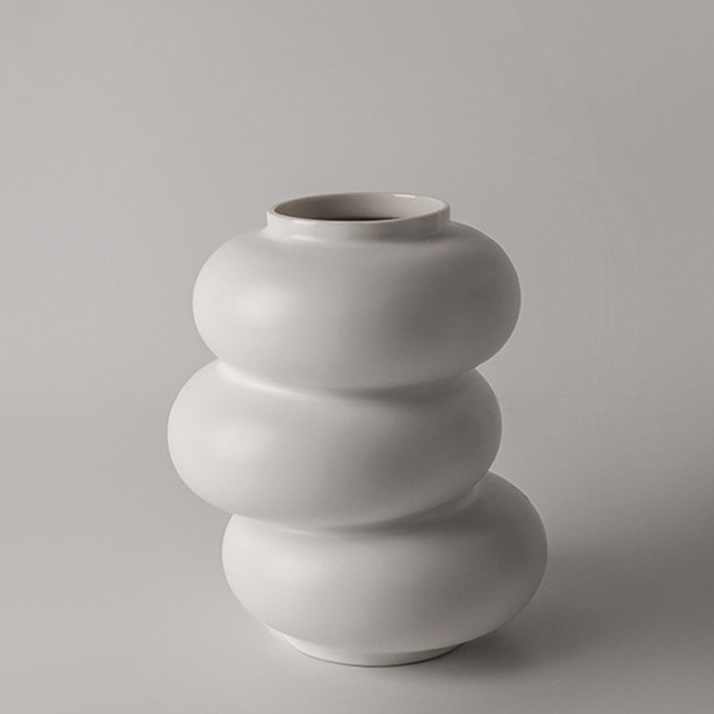 White Ceramic Vase - Medium LT676-M