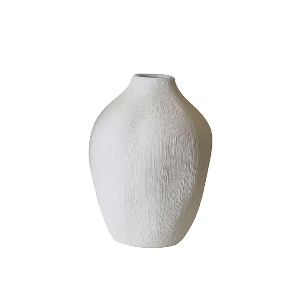 White Ceramic Textured Vase Medium FA-D1959B