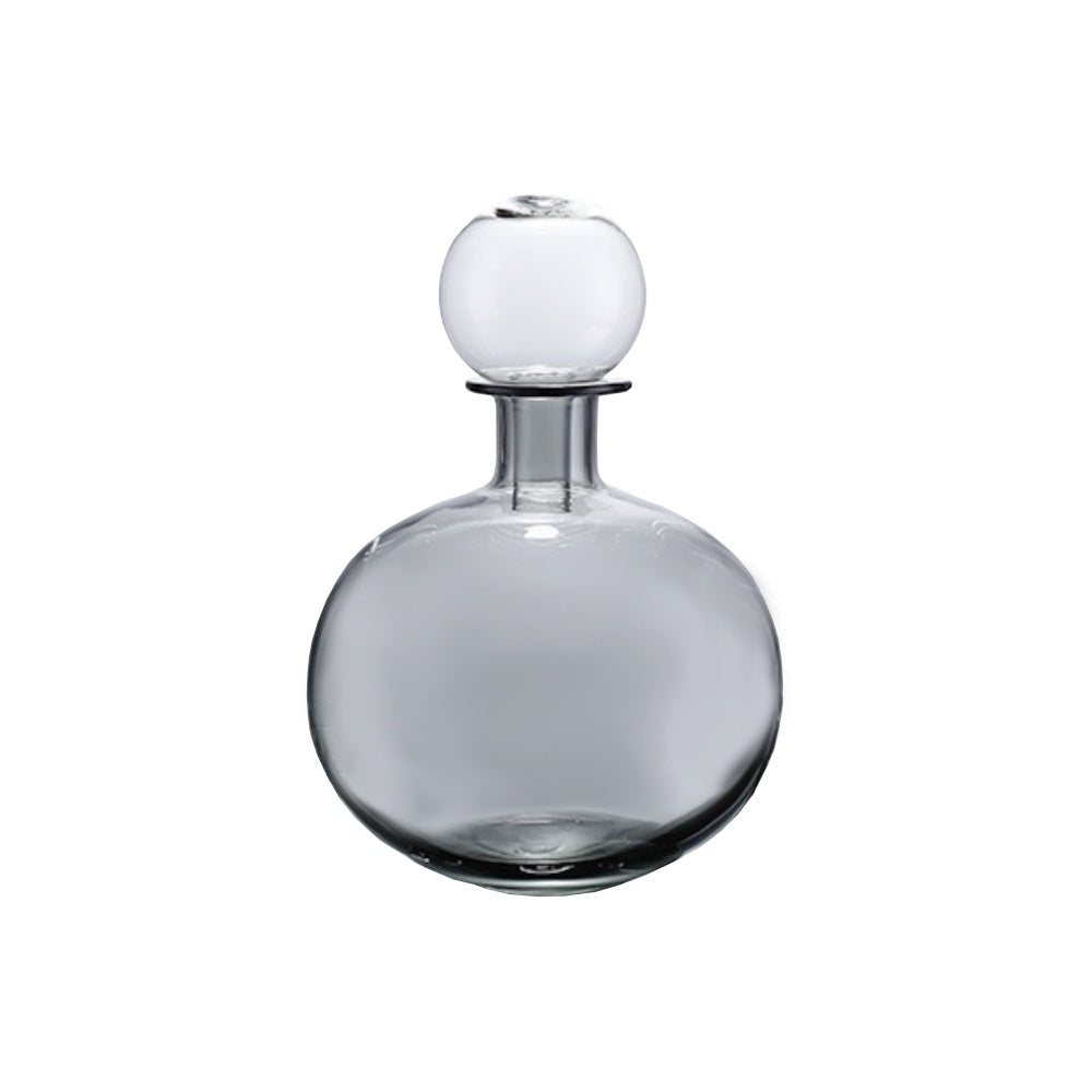 Smoked Glass Bottle - Wide 12043