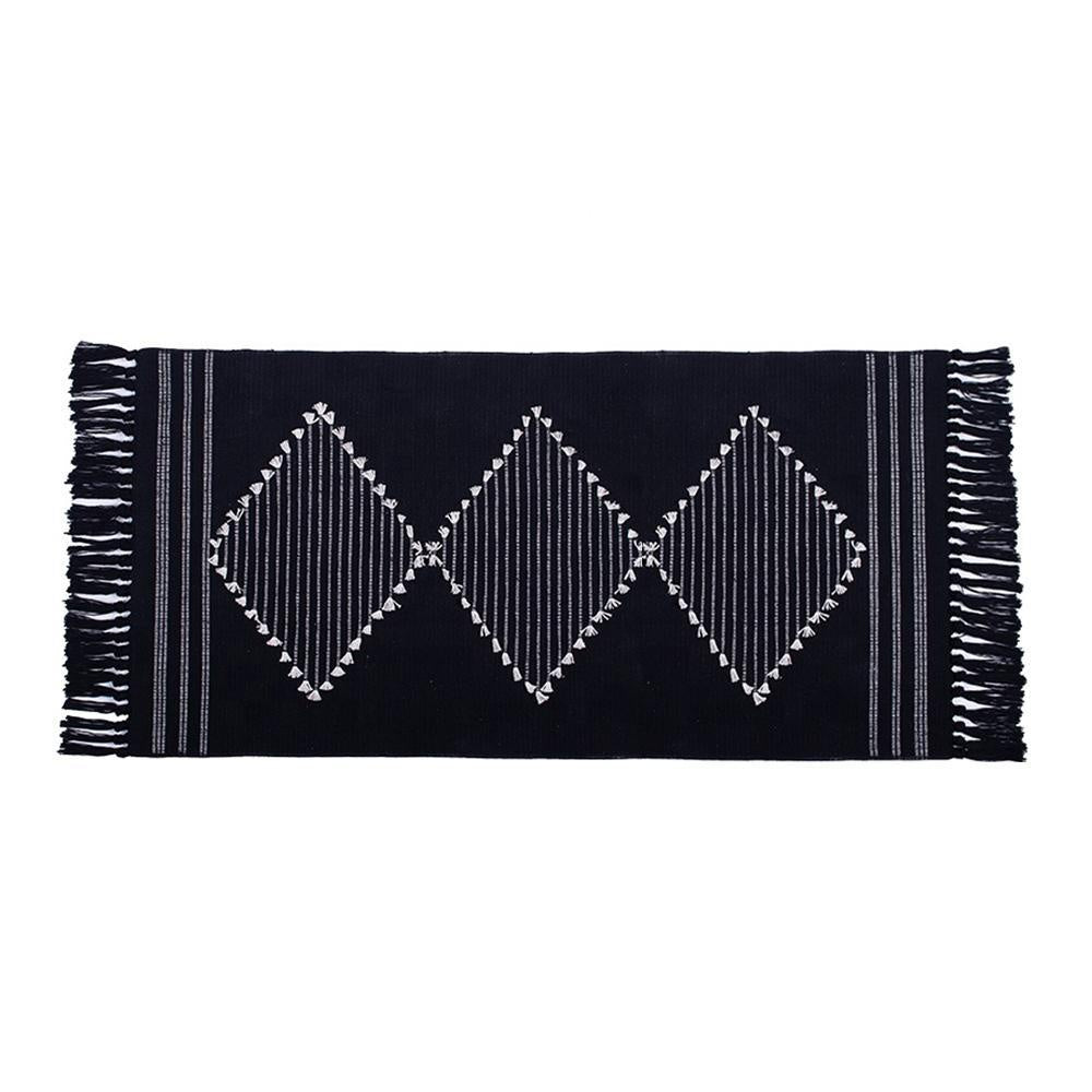 Black & White Boho Runner RugDQ001338-R السجاد