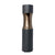 Black Cylindrical Ceramic Vase with Bronze Metal Glazing - Medium WS-300-B-2