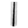 Black and White Striped Creased Ceramic Vase - Cylindrical HPYG3410W2