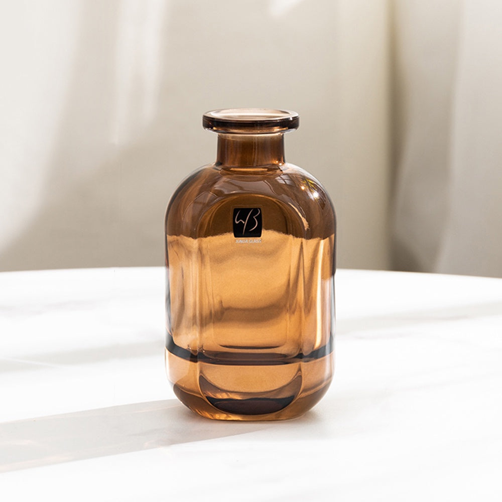 Amber Glass Vase - Round SHCE1383005