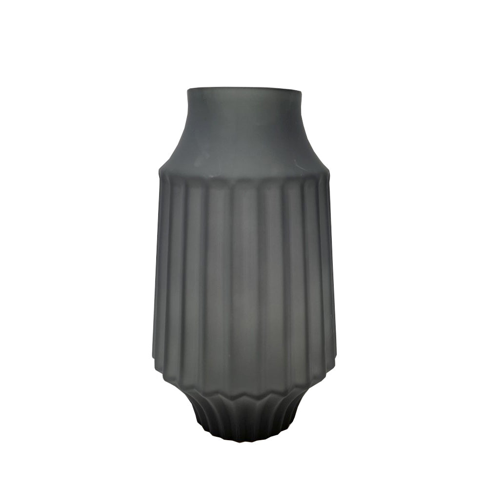 Grey Frosted Glass Vase - Medium 1424GR