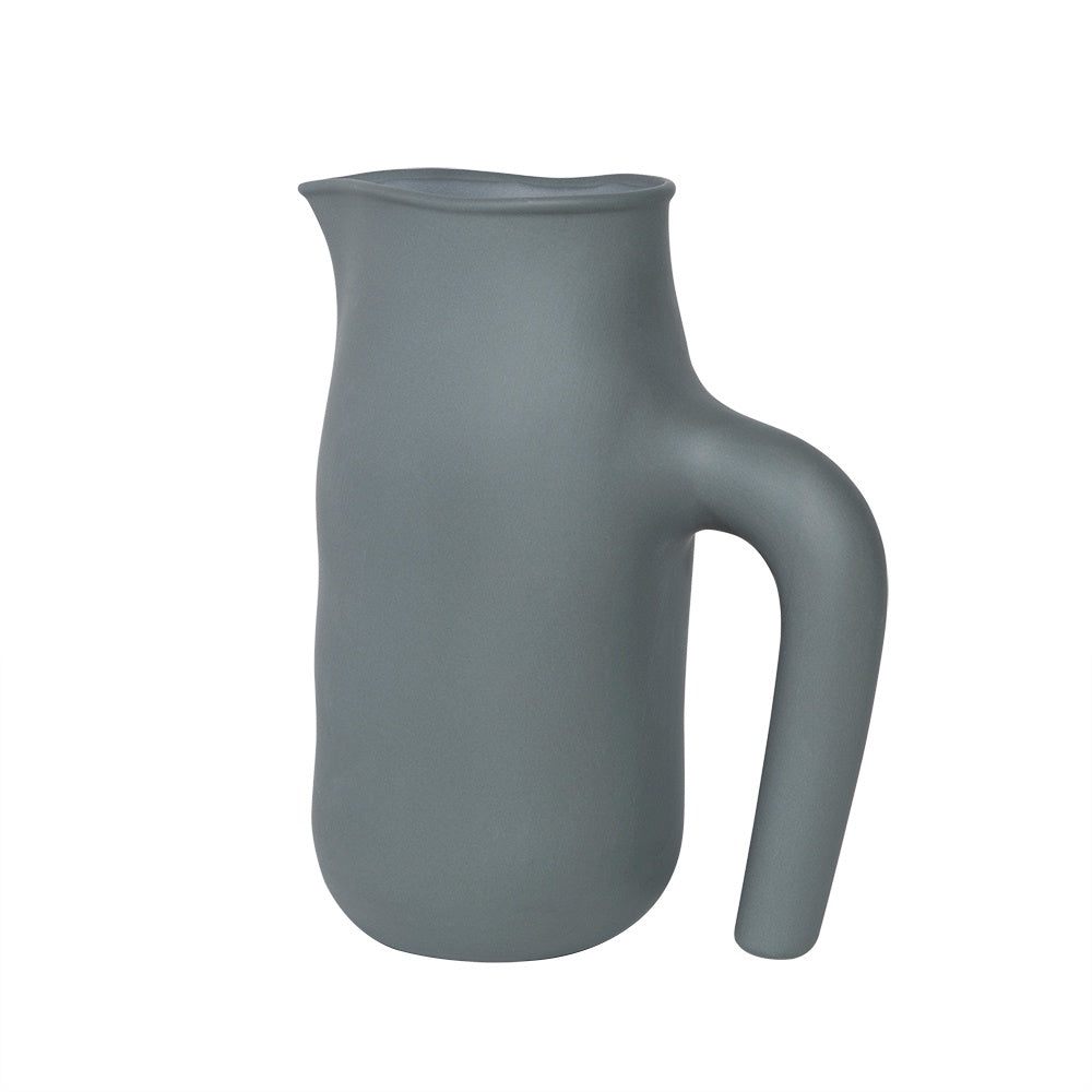 Dark Grey Ceramic Vessel with Handle - Large CY4068C1