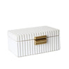 White Ceramic Box with Gold Detail - Small FA-D2002B