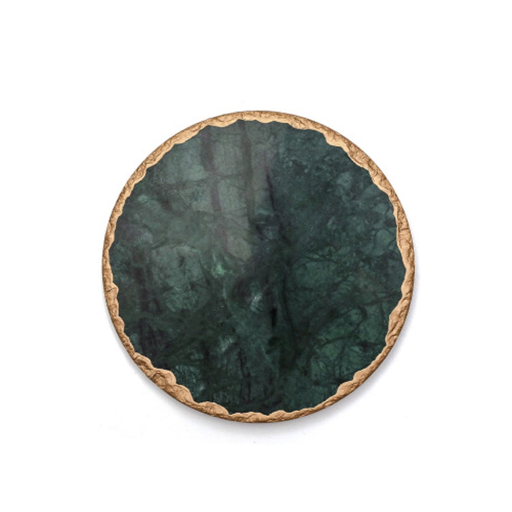 Green Round Marble Trivet - Medium WX-032