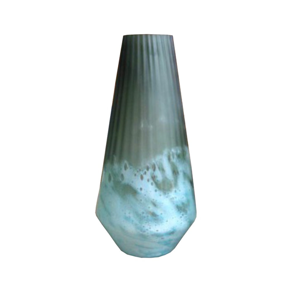 Teal Green Glass Vase - Tall 166-382
