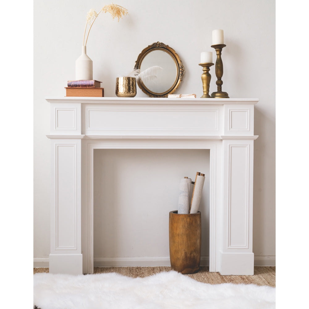 White Wooden Faux Fireplace 170265CA