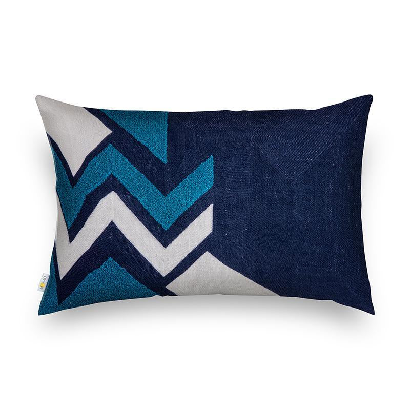 Embroidered Geometric Pattern Cushion MND101