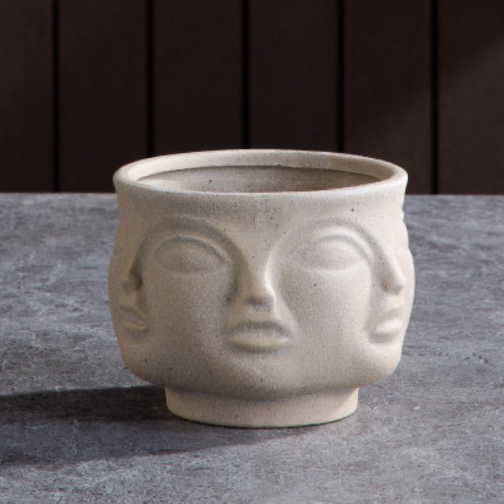 Beige Ceramic Muse Succulent Planter ZD-138