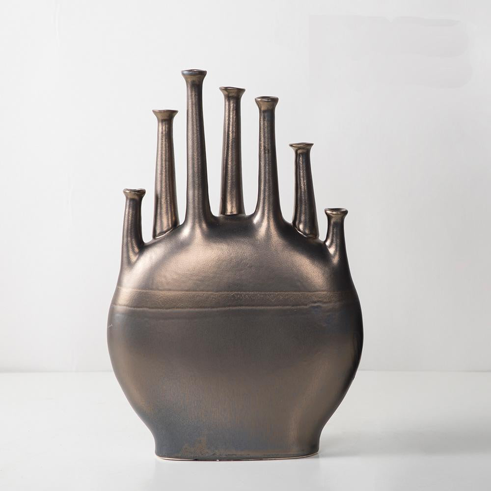 Abstract Ceramic Metal Glaze Vase HPJSY3500J