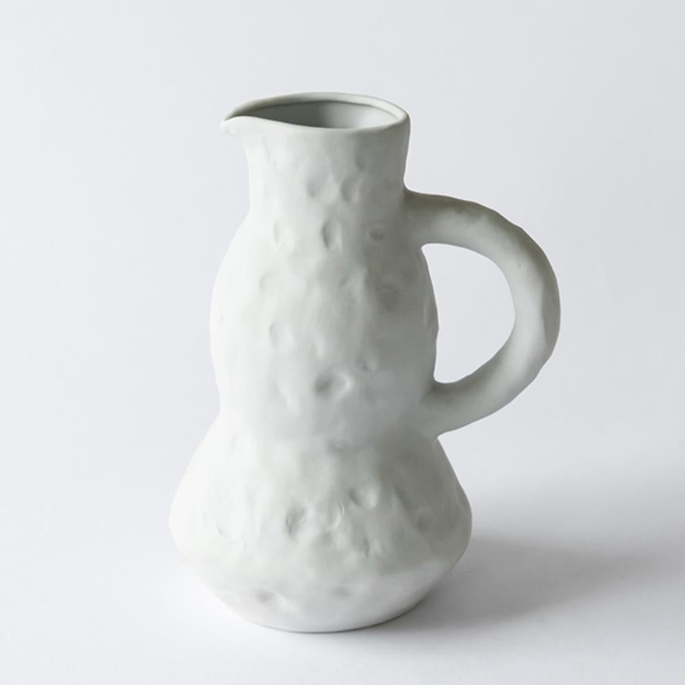 Textured Ceramic Bud Vase with Handle200112CG-L مزهرية