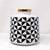 Black and White Ceramic Vase with Geometric Pattern - Short FA-D1987C