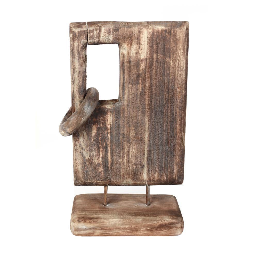 Rectangular Wooden Abstract Sculpture CF18694