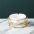 White Ceramic Ashtray with Gold Metal Stand SHDB1366053