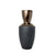 Black Ceramic Vase with Bronze Metal Glazing - Small WS-299-B-2