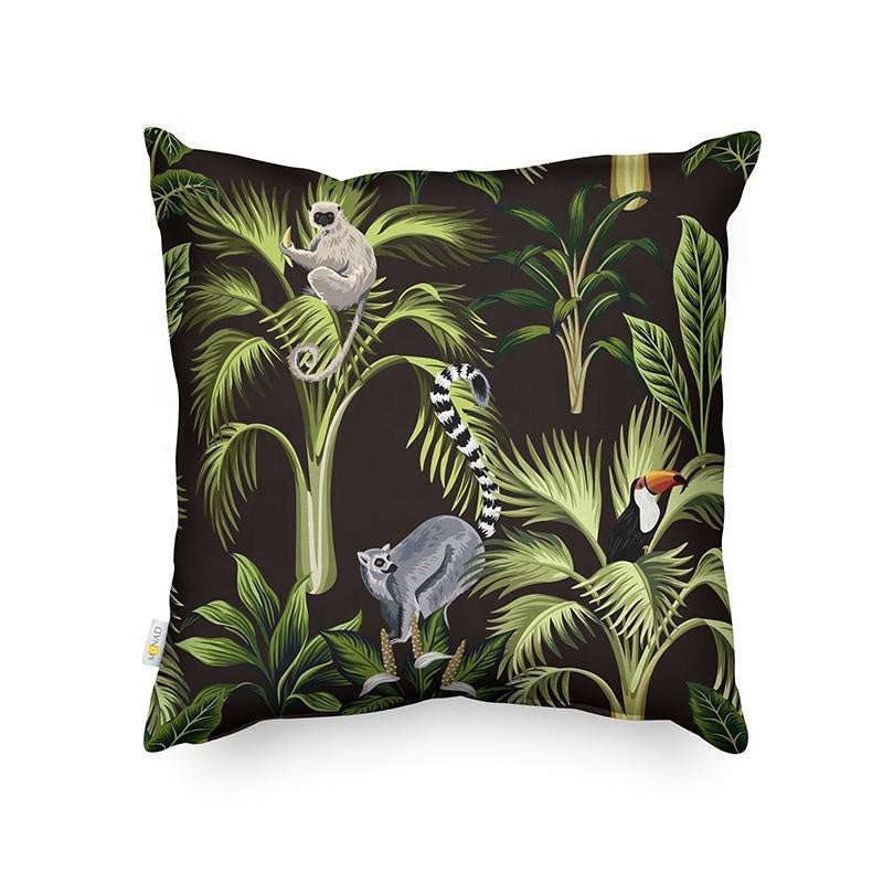 Dark Tropical Pattern Cushion MND183