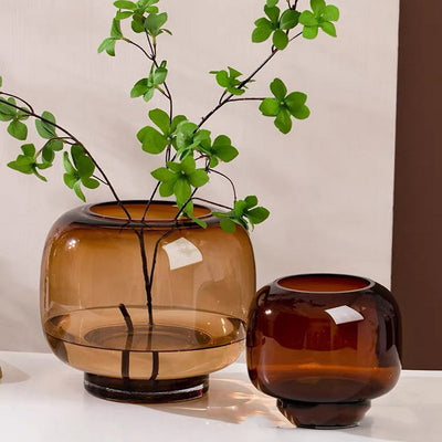 Amber Glass Vase - Medium 200230C