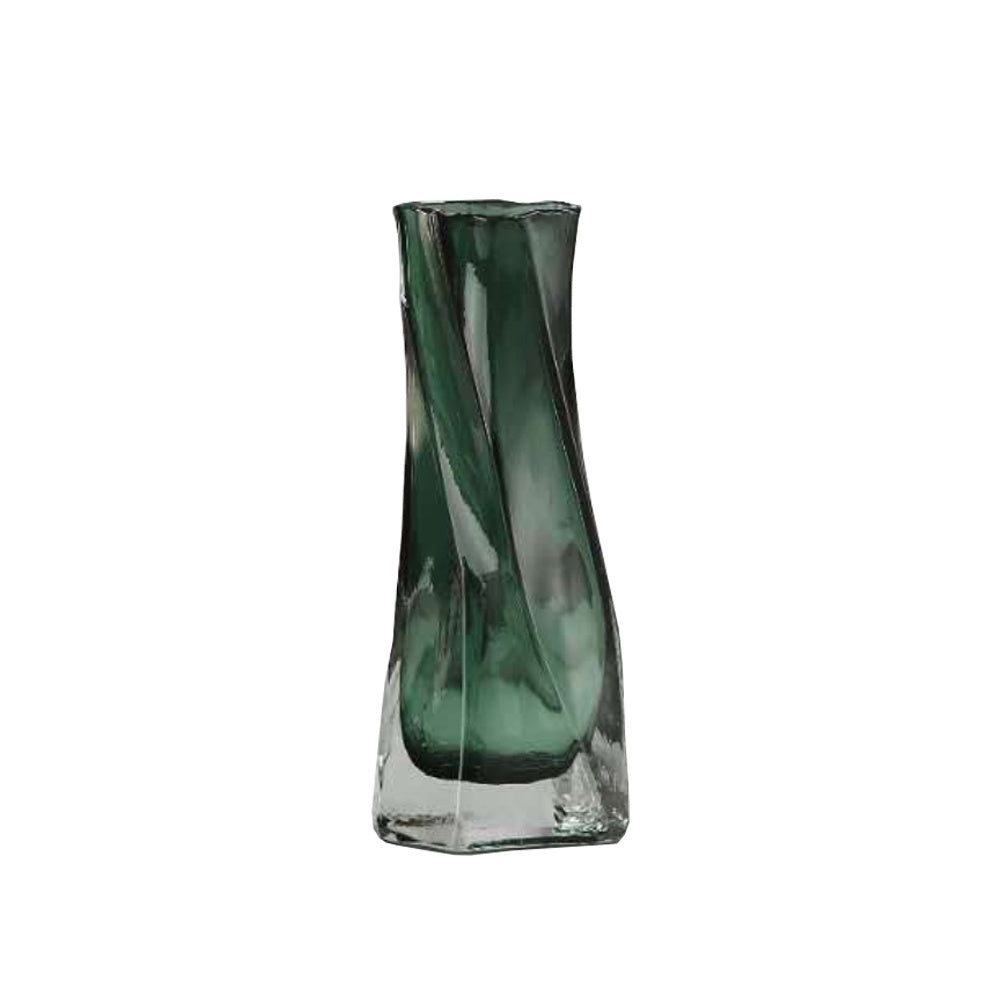 Green Glass Twisted Vase - Medium 2009GN