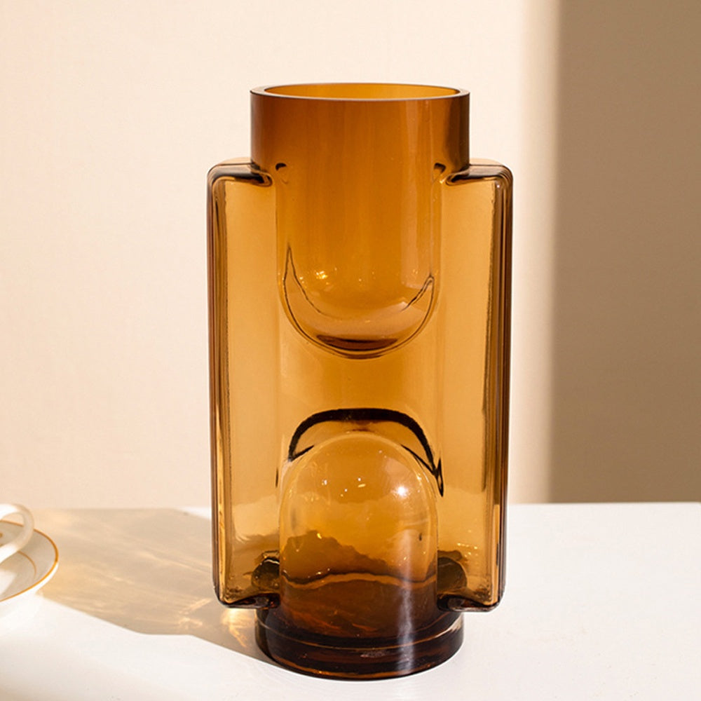 Amber Glass Vase - Large 2020-42