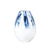 White Ceramic Vase with Blue Ink Detail - Medium 603193