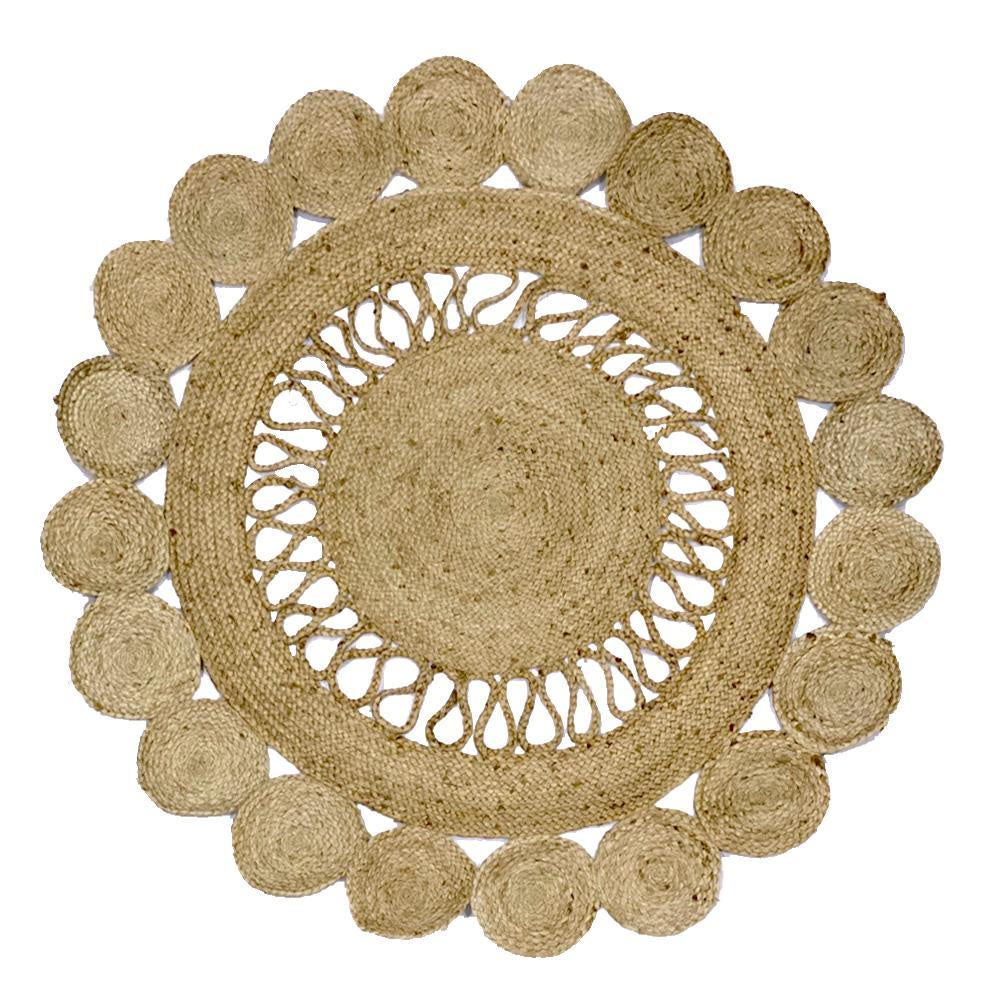 Aaradhya Jute Rug السجاد