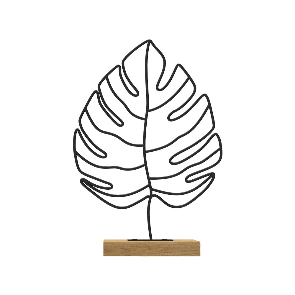 Metal Linear Monstera Décor 21086BB-A