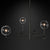 William 3-Light Chandelier - Black P1237-3-B