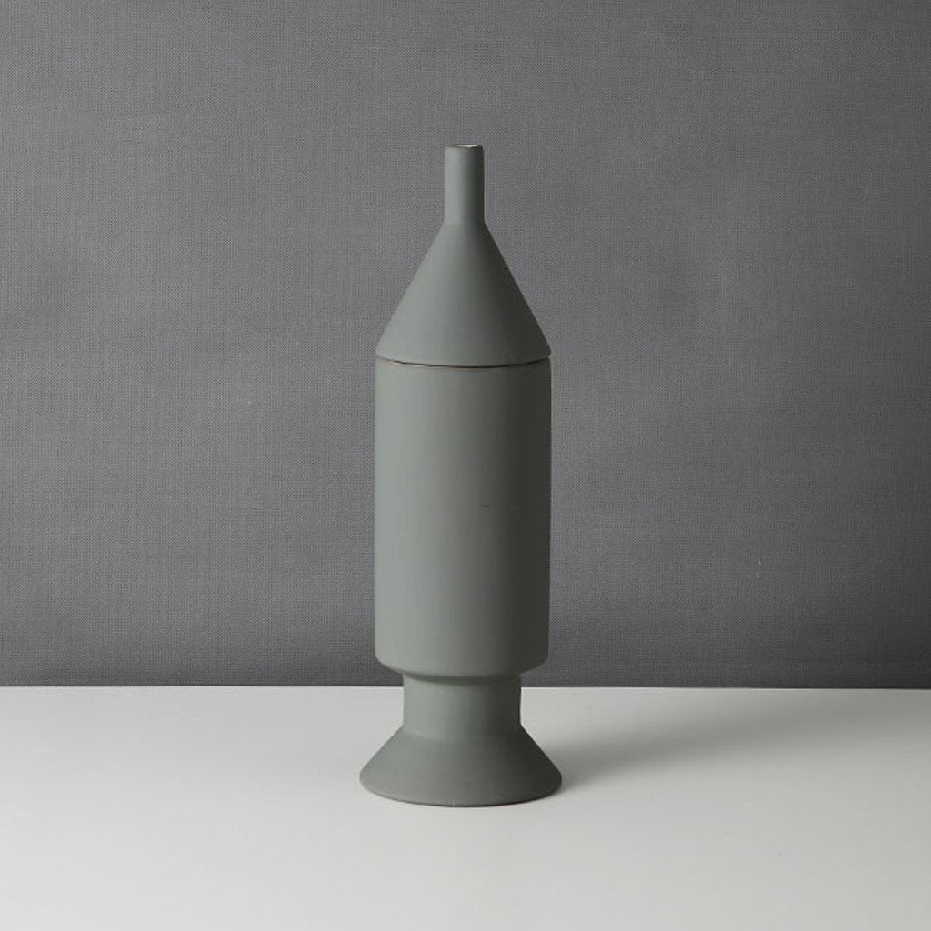 Modern Grey Ceramic Jar