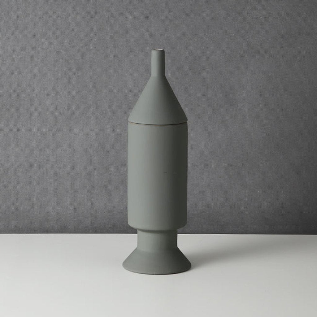 Modern Grey Ceramic Jar