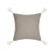 Taupe Woven Cushion with Ivory Tassels MND231