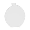 White Round Ceramic Vase مزهرية