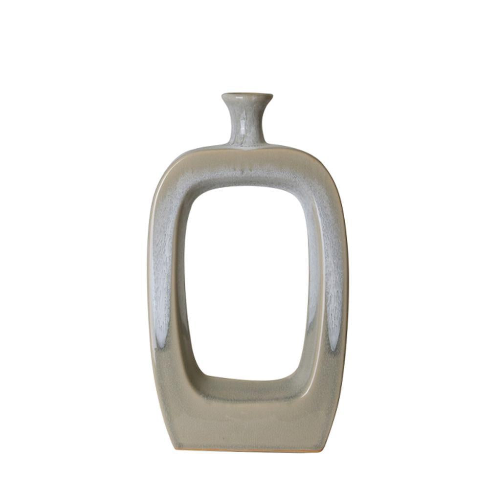 Grey Ceramic Block Diagram Vase - Medium FA-D1939B