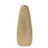 Gold Ceramic Tall Vase with Spiral Detail - B مزهرية