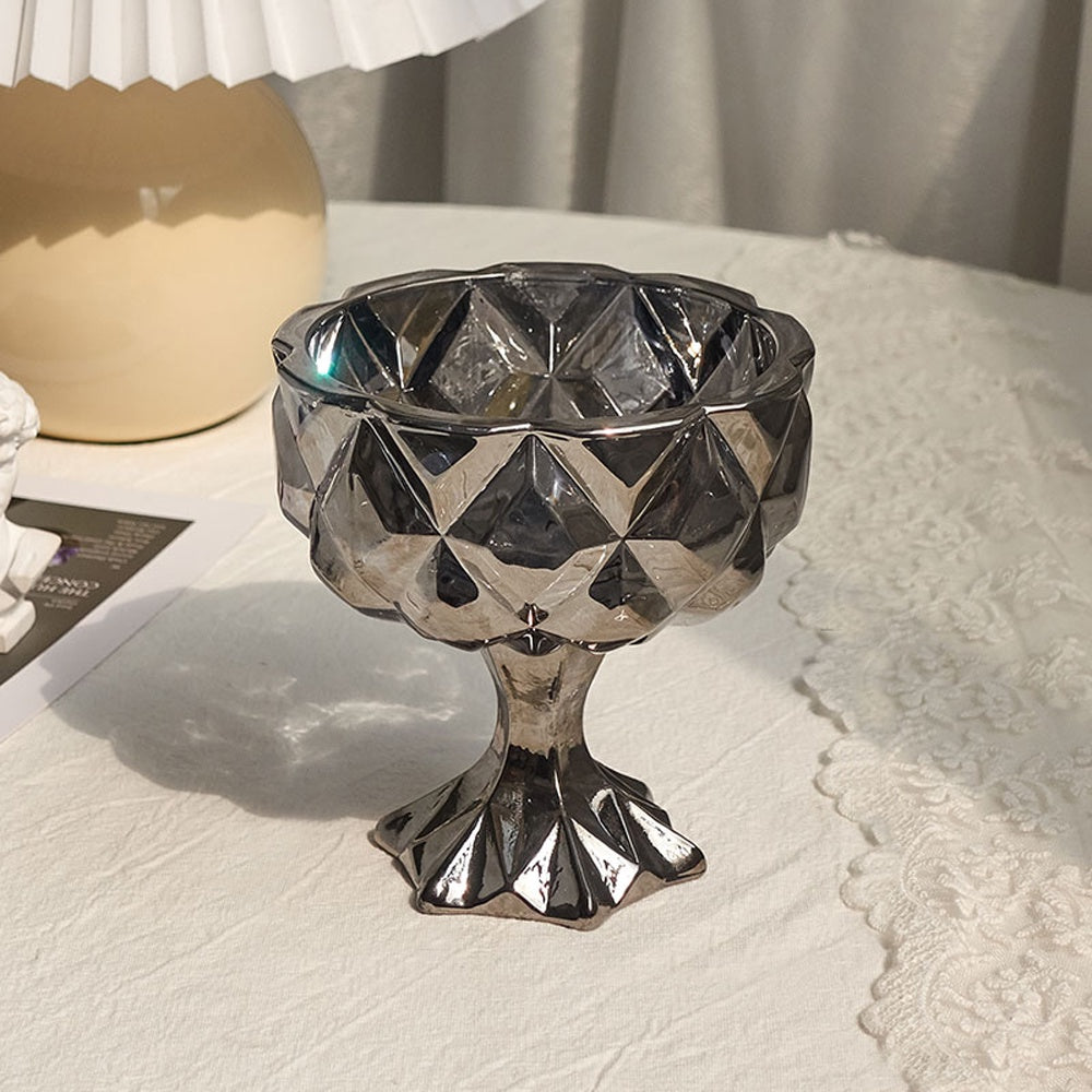 Smoke Glass Prismatic Candleholder SHDD1517038-S