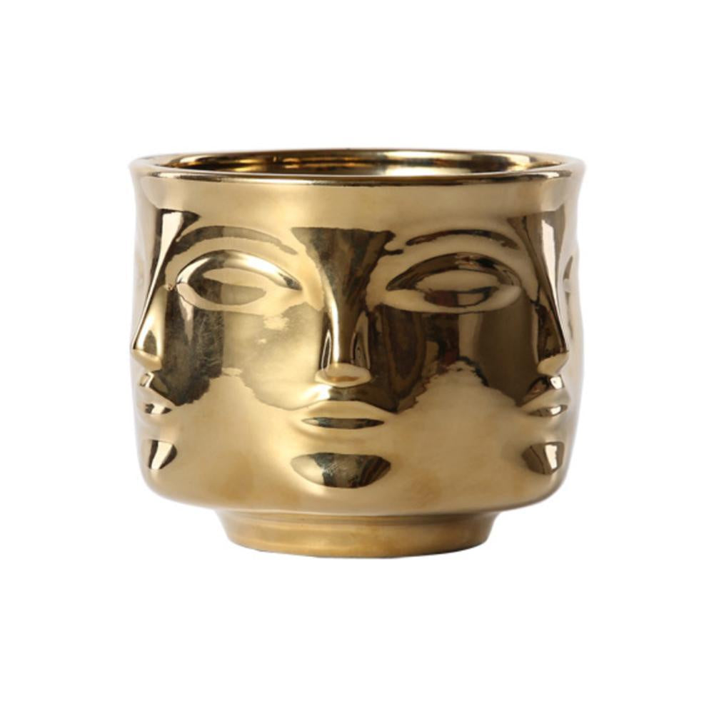 Shiny Gold Muse Succulent Planter ZD-086