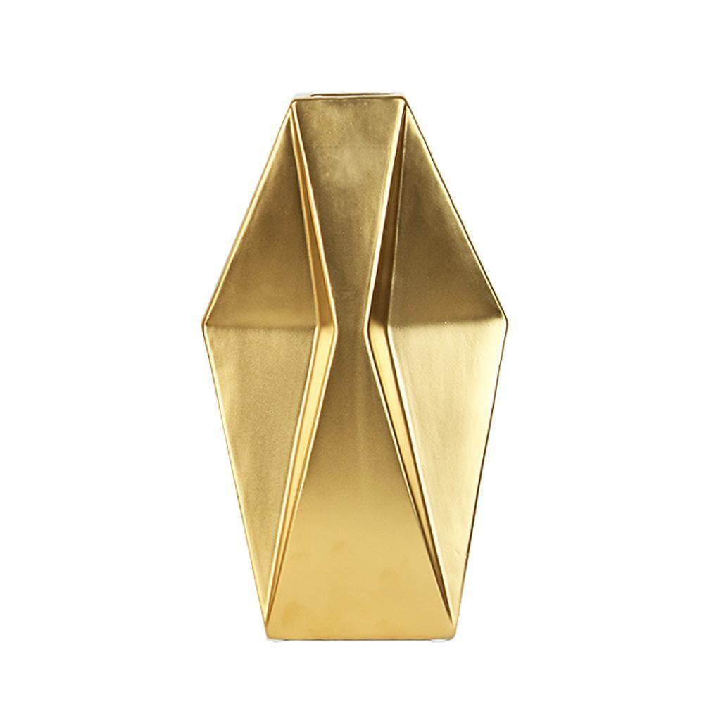 Gold Ceramic Rhombic Vase - Medium FA-D1906B