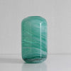 Turquoise Glass Vase with Swirl Detail O9650-2