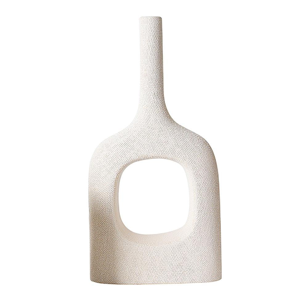 Cream Ceramic Textured Vase - Tall FA-D2046A