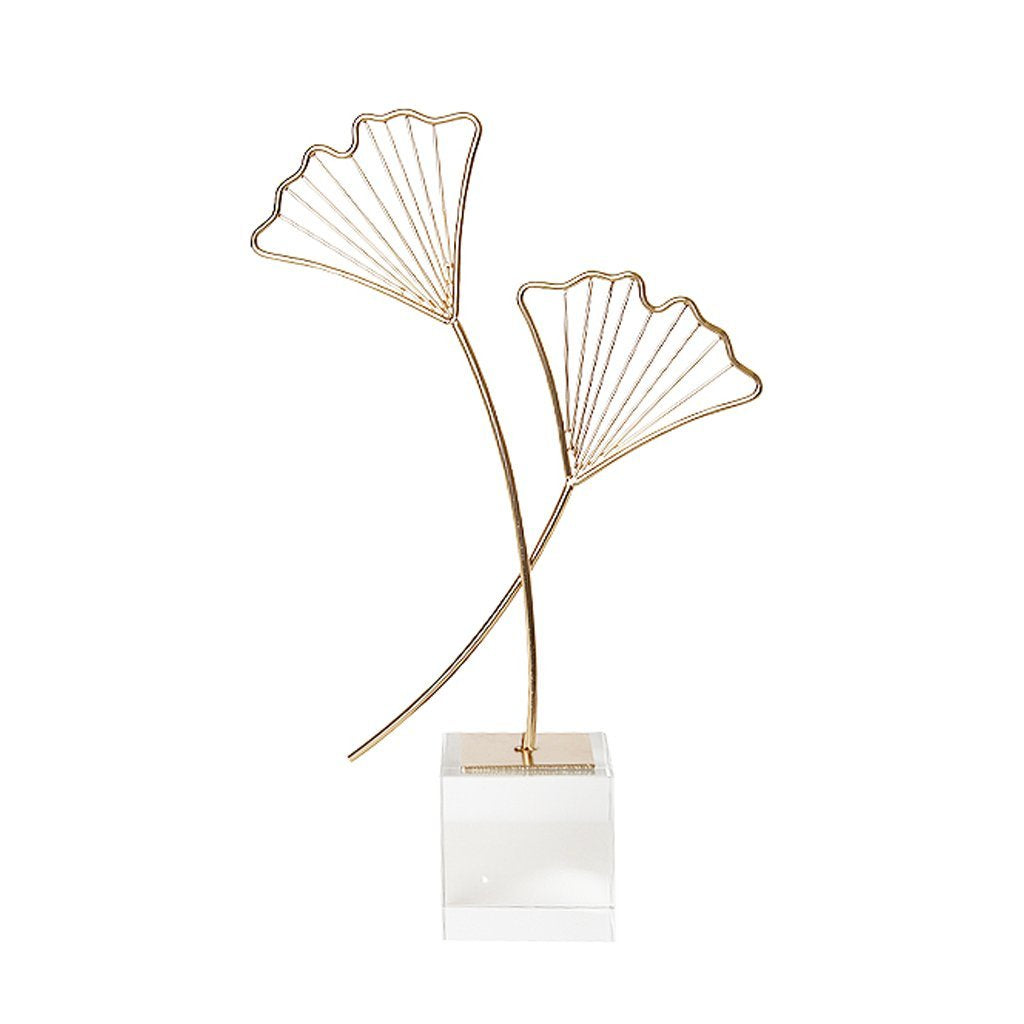 Gingko Décor on Crystal Base - Medium FC-W1923B