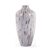 White & Brown Patterned Ceramic Vase - Medium 604503