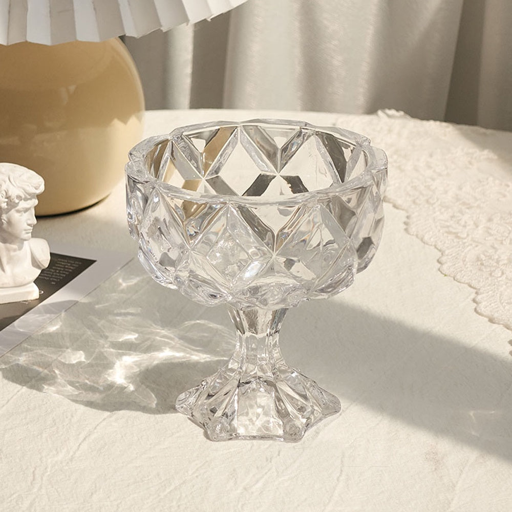 Clear Glass Prismatic Candleholder SHDD1517038-CL