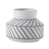 Grey & White Ceramic Vase - Large مزهرية