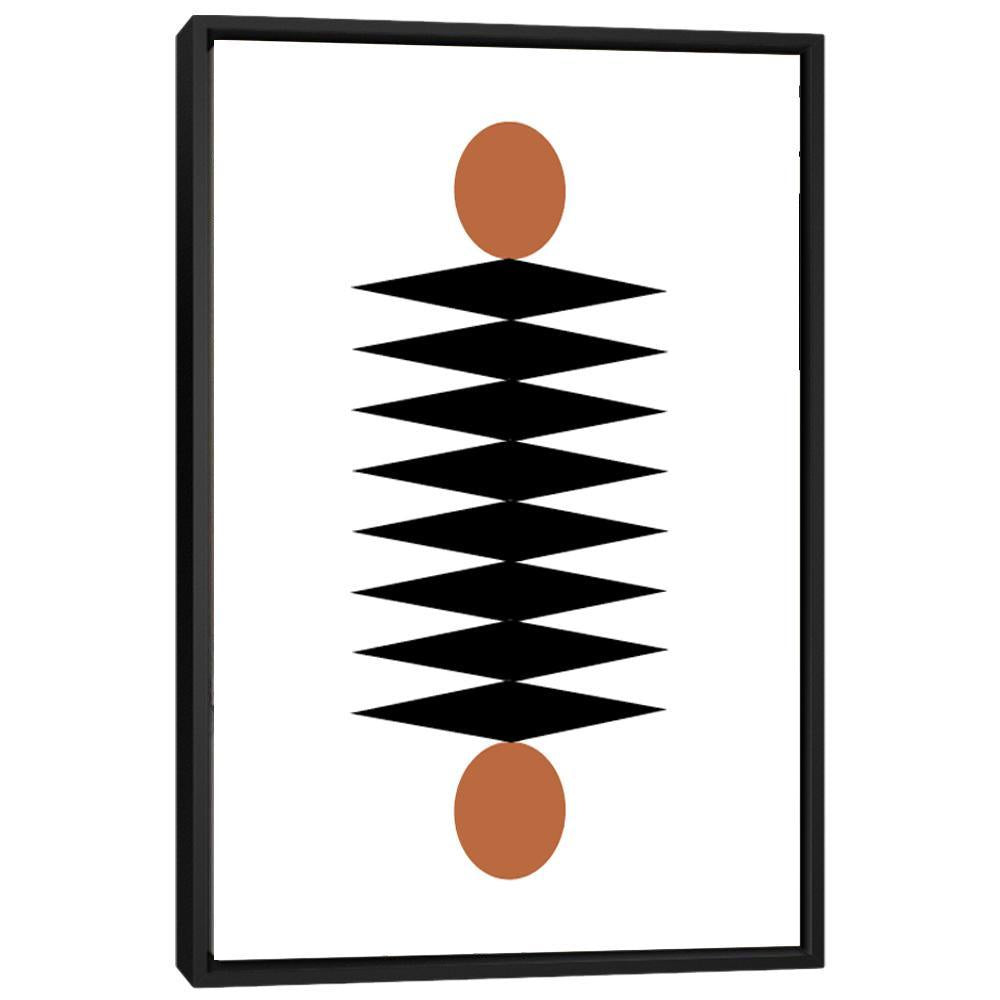 Black & Tan Mid-Century Modern Geometric Art IL090 - On Sale