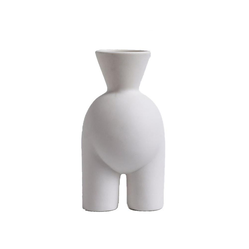 White Ceramic Vase CDE