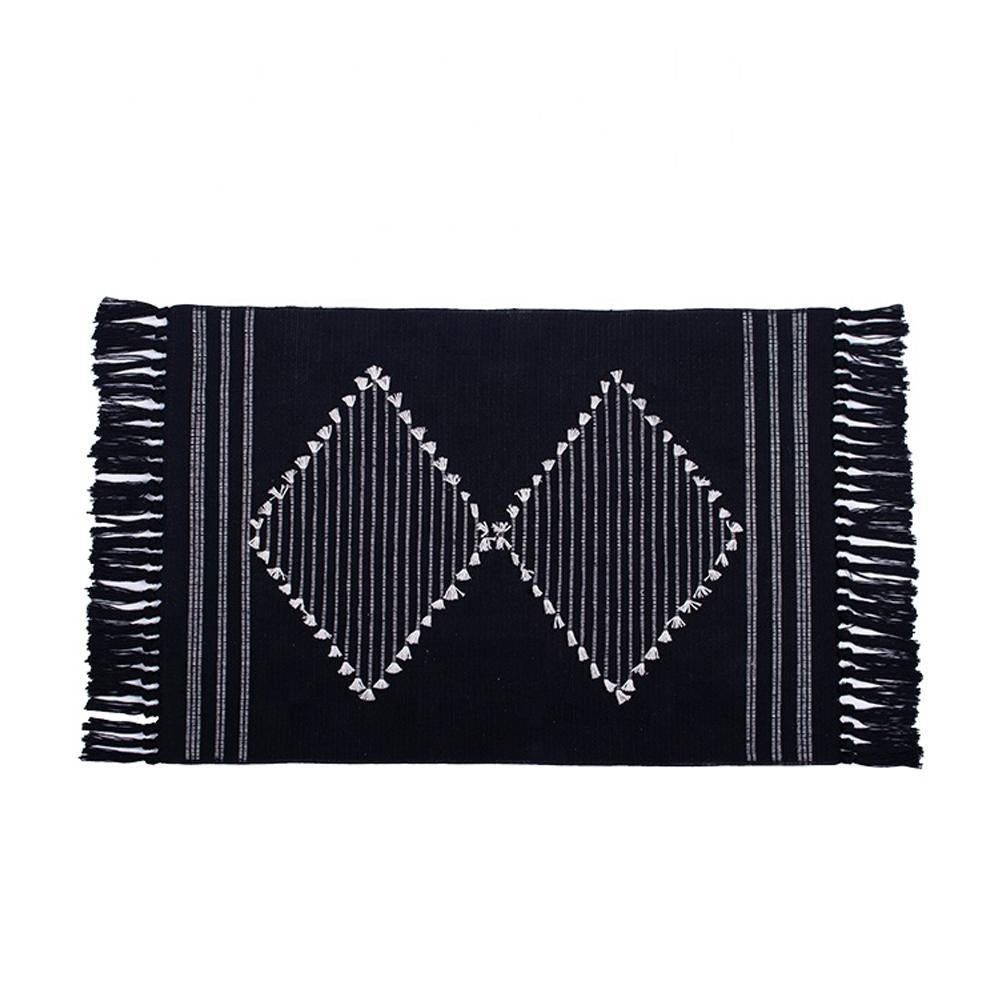 Black & White Boho Accent RugDQ001338 السجاد