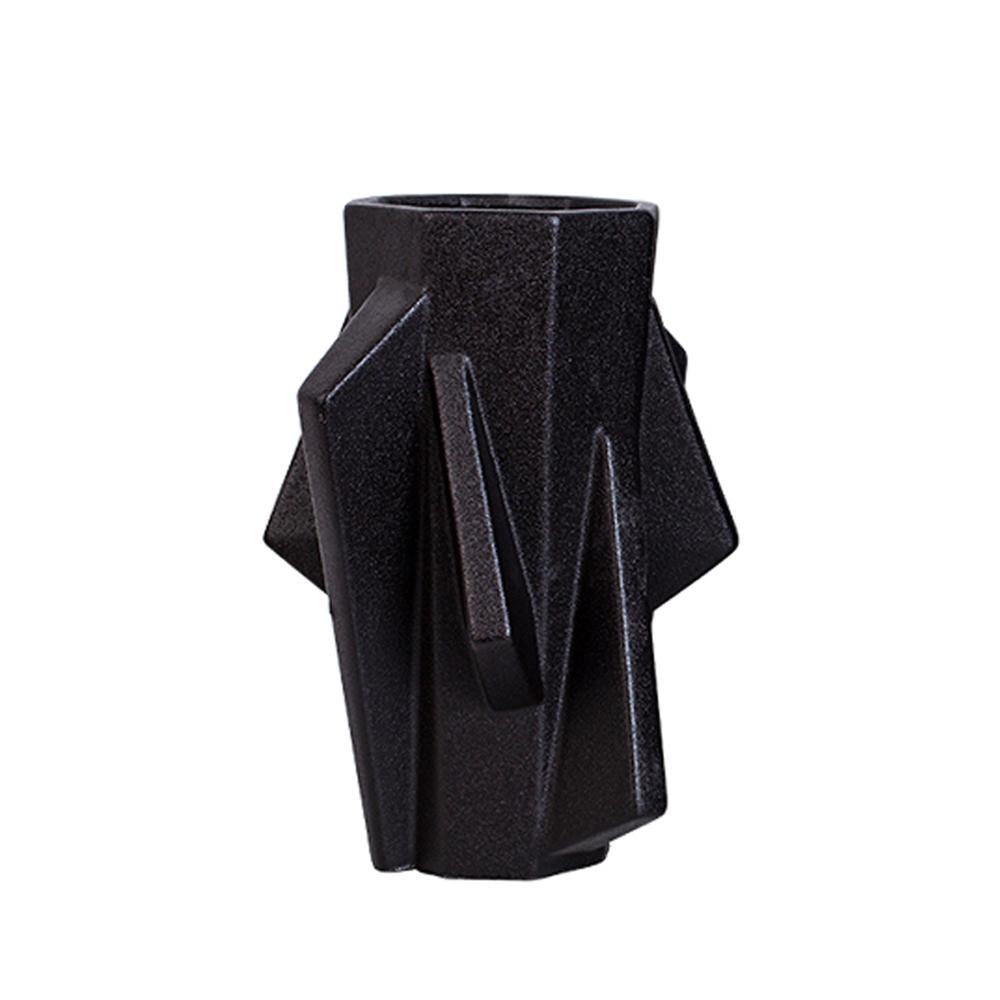 Black Abstract Ceramic Vase - Medium FA-D2119B