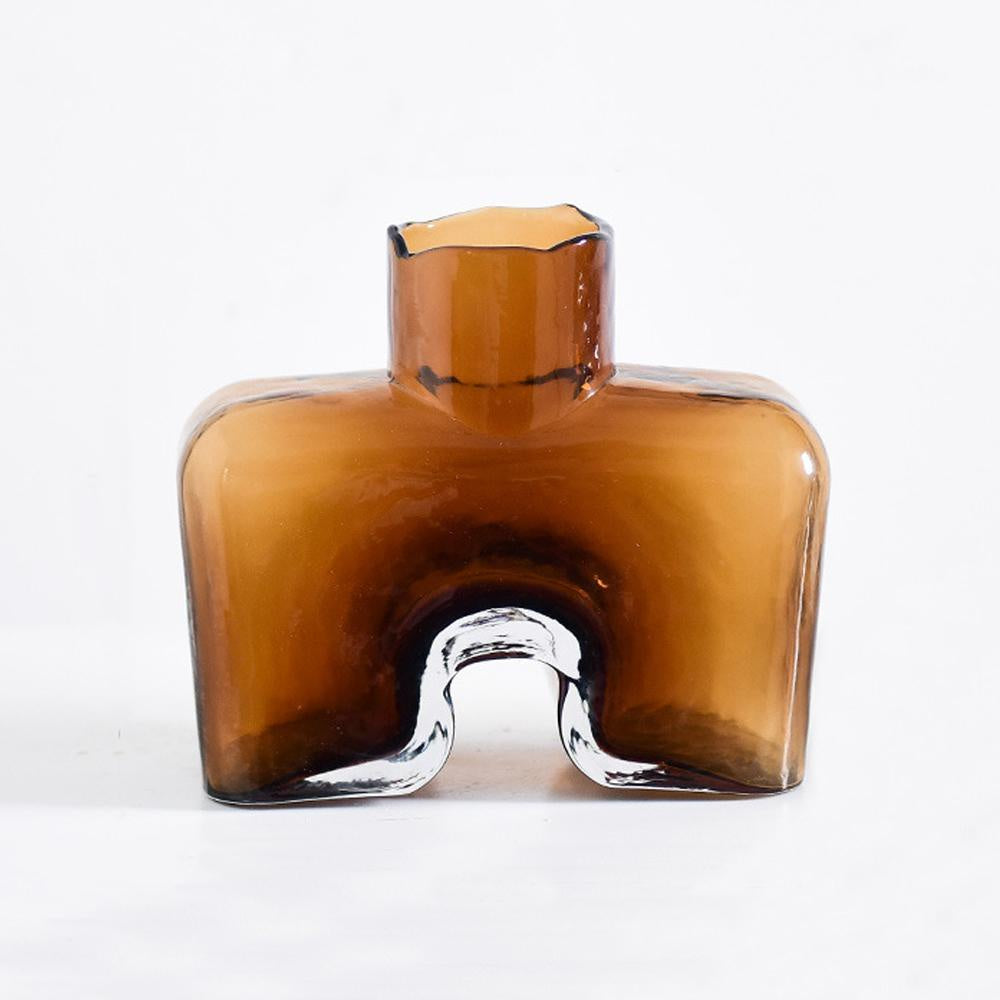 Amber Glass Vase - A FB-030